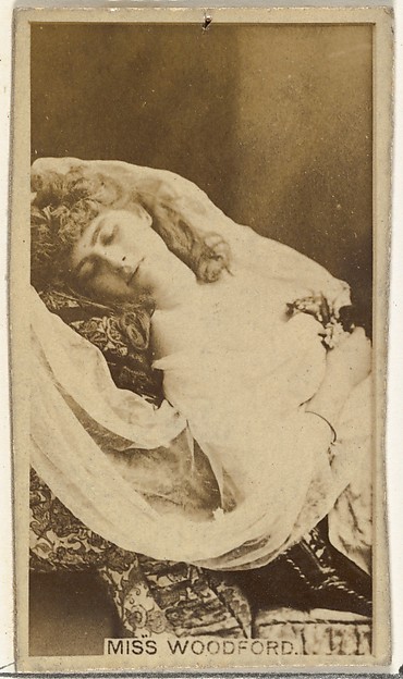 Miss Woodford, from the Actors and Actresses series (N145-8) issued by Duke Sons & Co. to promote Duke Cigarettes