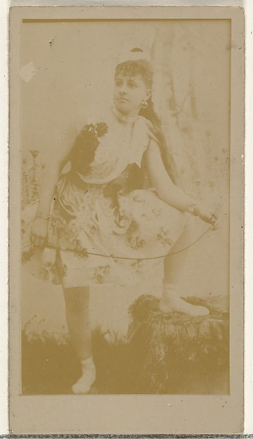 [Actress posing with foot on stool], from the Actors and Actresses series (N145-8) issued by Duke Sons & Co. to promote Duke Cigarettes
