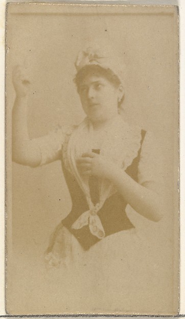 [Actress holding hand to heart], from the Actors and Actresses series (N145-8) issued by Duke Sons & Co. to promote Duke Cigarettes