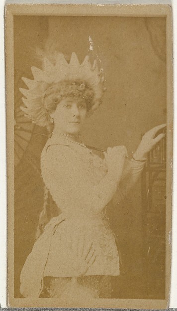[Actress wearing pointed hat], from the Actors and Actresses series (N145-8) issued by Duke Sons & Co. to promote Duke Cigarettes