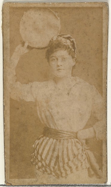 [Actress holding tambourine], from the Actors and Actresses series (N145-8) issued by Duke Sons & Co. to promote Duke Cigarettes