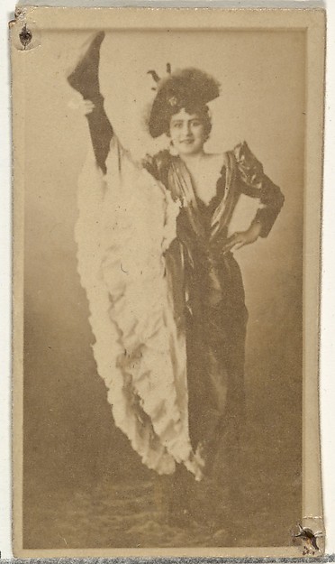 [High kick of dancer], from the Actors and Actresses series (N145-8) issued by Duke Sons & Co. to promote Duke Cigarettes