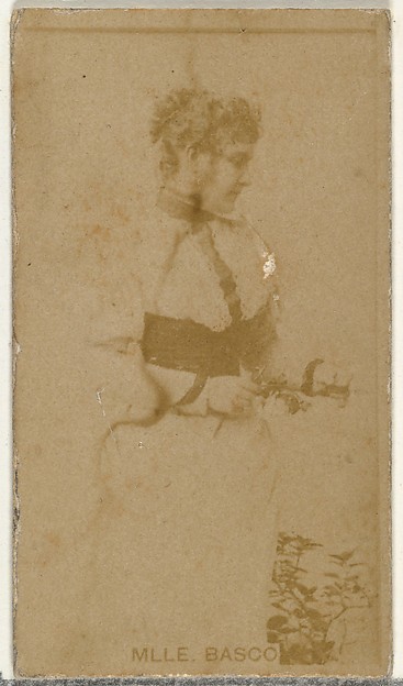 Mlle. Basco, from the Actors and Actresses series (N145-8) issued by Duke Sons & Co. to promote Duke Cigarettes