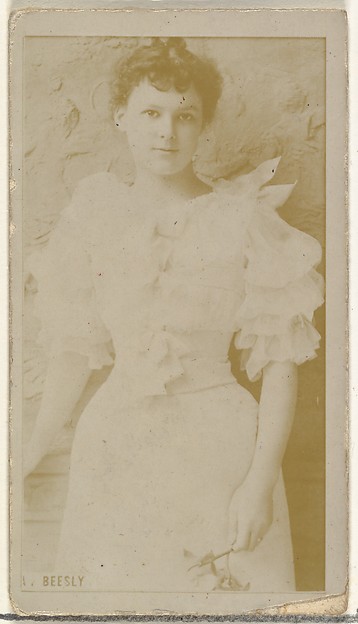 Miss Beesly, from the Actors and Actresses series (N145-8) issued by Duke Sons & Co. to promote Duke Cigarettes
