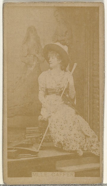Mlle. Caffer, from the Actors and Actresses series (N145-8) issued by Duke Sons & Co. to promote Duke Cigarettes