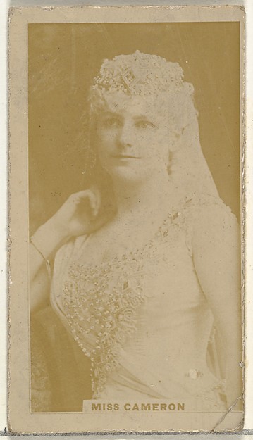 Miss Cameron, from the Actors and Actresses series (N145-8) issued by Duke Sons & Co. to promote Duke Cigarettes