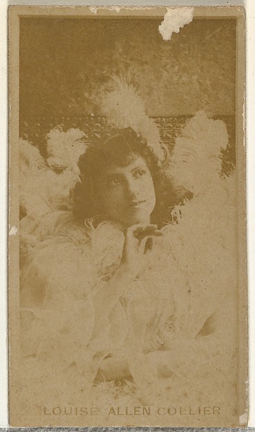 Louise Allan Collier, from the Actors and Actresses series (N145-8) issued by Duke Sons & Co. to promote Duke Cigarettes