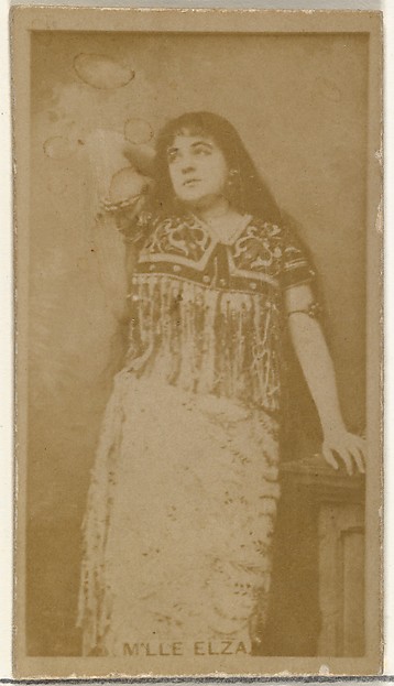 M'lle Elza, from the Actors and Actresses series (N145-8) issued by Duke Sons & Co. to promote Duke Cigarettes