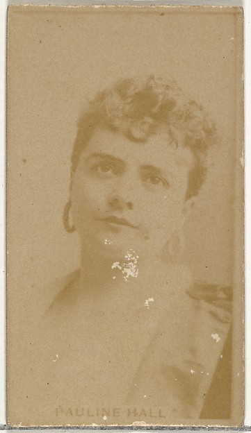 Pauline Hall, from the Actors and Actresses series (N145-8) issued by Duke Sons & Co. to promote Duke Cigarettes
