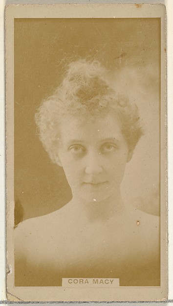 Cora Macy, from the Actors and Actresses series (N145-8) issued by Duke Sons & Co. to promote Duke Cigarettes