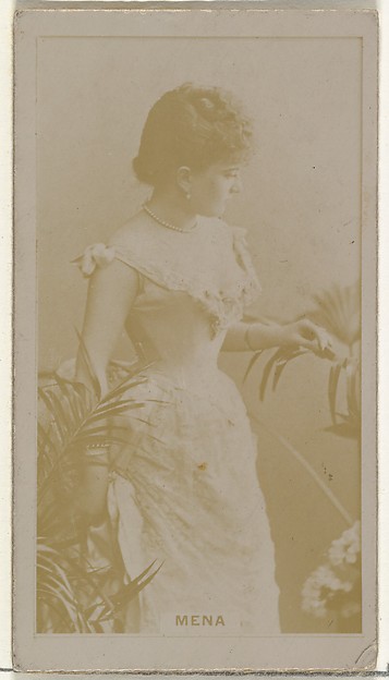 Mena, from the Actors and Actresses series (N145-8) issued by Duke Sons & Co. to promote Duke Cigarettes