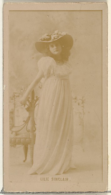 Lilie Sinclair, from the Actors and Actresses series (N145-8) issued by Duke Sons & Co. to promote Duke Cigarettes