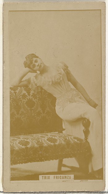 Trix Fricanza, from the Actors and Actresses series (N145-8) issued by Duke Sons & Co. to promote Duke Cigarettes