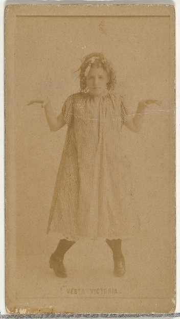 Vesta Victoria, from the Actors and Actresses series (N145-8) issued by Duke Sons & Co. to promote Duke Cigarettes