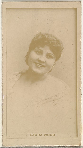 Laura Wood, from the Actors and Actresses series (N145-8) issued by Duke Sons & Co. to promote Duke Cigarettes