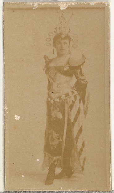 [Actress wearing tall headpiece], from the Actors and Actresses series (N145-8) issued by Duke Sons & Co. to promote Duke Cigarettes