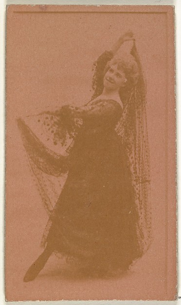 [Dancer holding up veil], from the Actors and Actresses series (N145-8) issued by Duke Sons & Co. to promote Duke Cigarettes