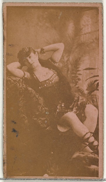 [Reclining actress with hands behind head], from the Actors and Actresses series (N145-8) issued by Duke Sons & Co. to promote Duke Cigarettes