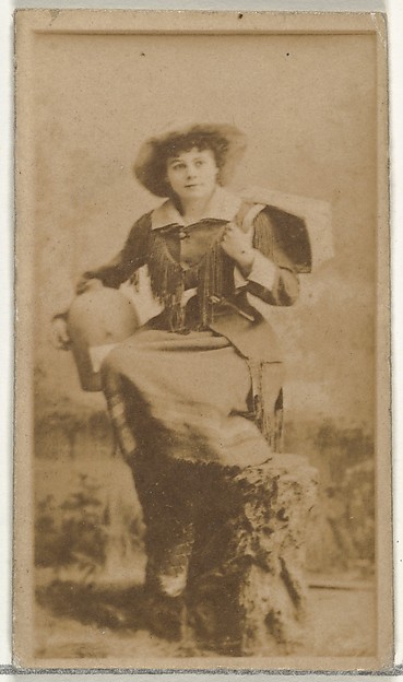[Actress holding empty basket], from the Actors and Actresses series (N145-8) issued by Duke Sons & Co. to promote Duke Cigarettes