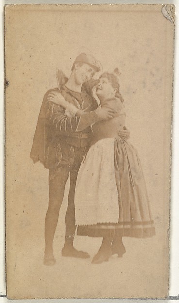 [Actor and actress embracing], from the Actors and Actresses series (N145-8) issued by Duke Sons & Co. to promote Duke Cigarettes