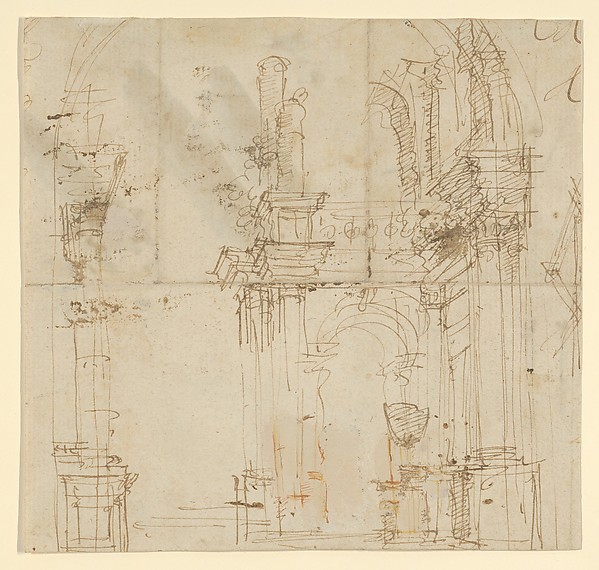 Architectural drawing of arches