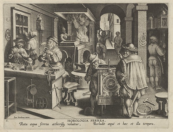 New Inventions of Modern Times [Nova Reperta], The Invention of the Clockwork, plate 5