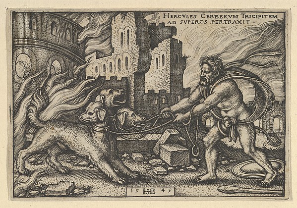 Hercules Capturing Cerberus, from "The Labors of Hercules"