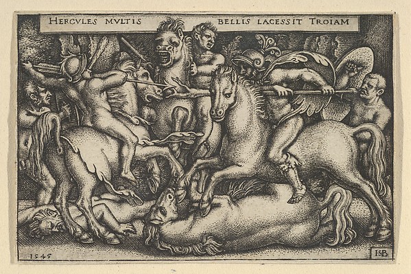 Hercules Fighting Against the Trojans, from "The Labors of Hercules"