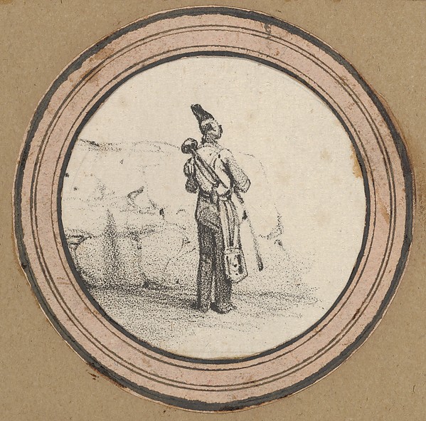 Standing man, viewed from the back
