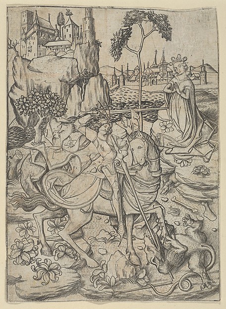 St. George, from the series The Apostles by Master ES