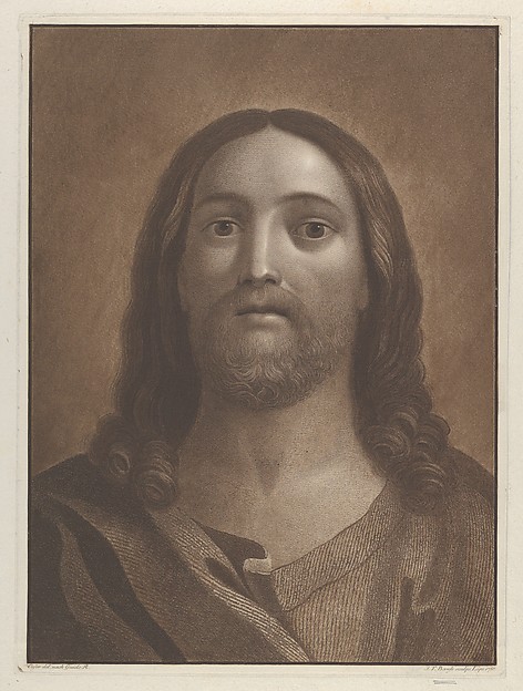 Head of Christ, after Reni by Johann Friedrich Bause