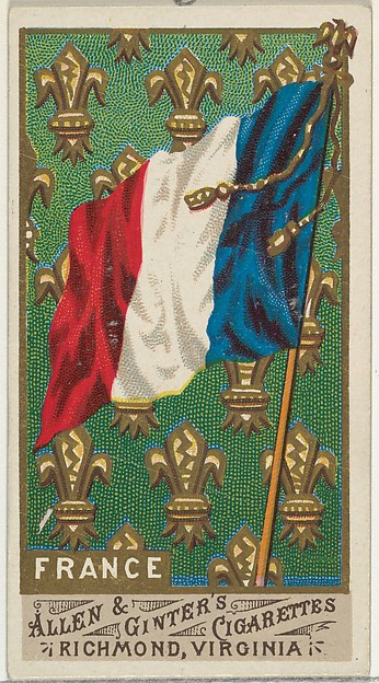 France, from Flags of All Nations, Series 1 (N9) for Allen & Ginter Cigarettes Brands