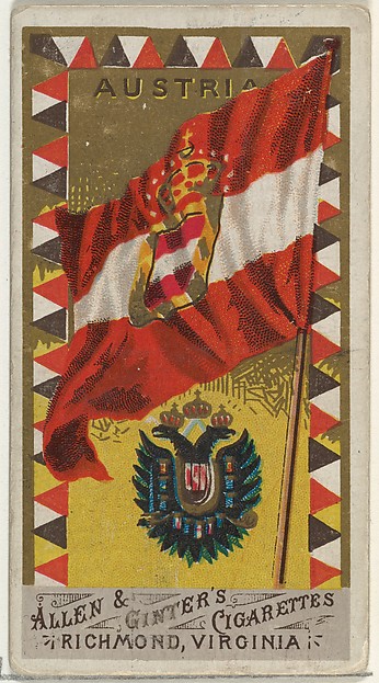 Austria, from Flags of All Nations, Series 1 (N9) for Allen & Ginter Cigarettes Brands