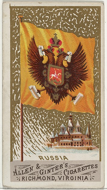 Russia, from Flags of All Nations, Series 1 (N9) for Allen & Ginter Cigarettes Brands