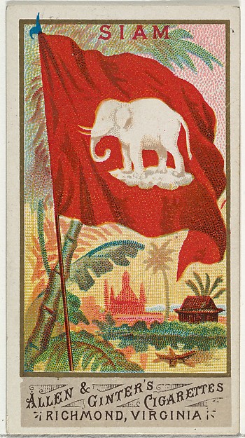 Siam, from Flags of All Nations, Series 1 (N9) for Allen & Ginter Cigarettes Brands
