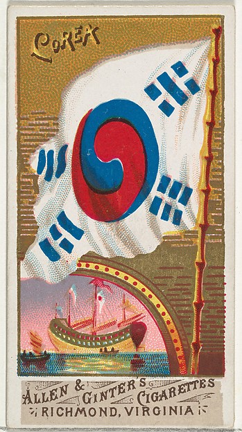 Korea, from Flags of All Nations, Series 1 (N9) for Allen & Ginter Cigarettes Brands