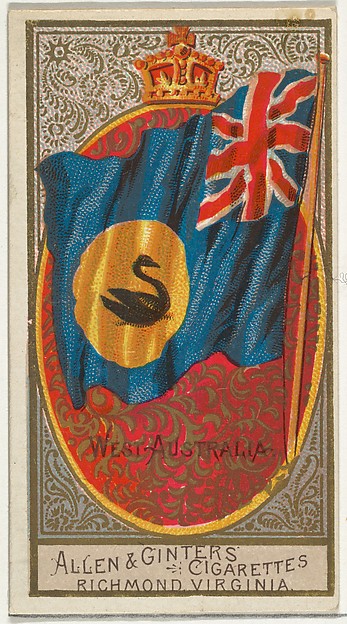 West Australia, from Flags of All Nations, Series 2 (N10) for Allen & Ginter Cigarettes Brands by Allen & Ginter, The Metropolitan Museum of Art
