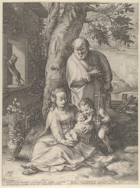 The Holy Family with the Infant John the Baptist by Hendrick Goltzius