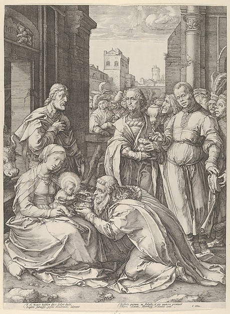 Adoration of the Magi by Hendrick Goltzius