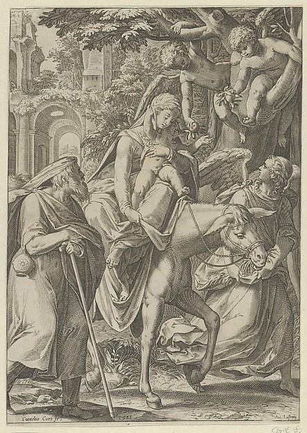The Flight into Egypt by Cornelis Cort