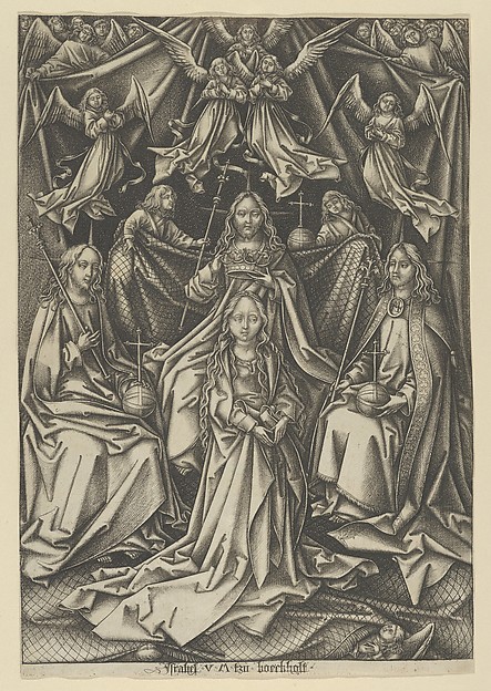 The Coronation of the Virgin, from The Life of the Virgin by Israhel van Meckenem