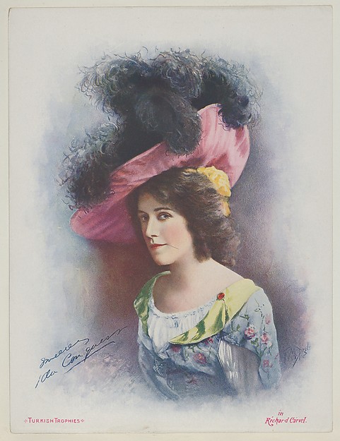 Ida Conquess in Richard Carvel, from the Actresses series (T1), distributed by the American Tobacco Co. to promote Turkish Trophies Cigarettes by Frederick Moladore Spiegle, The Metropolitan Museum of Art