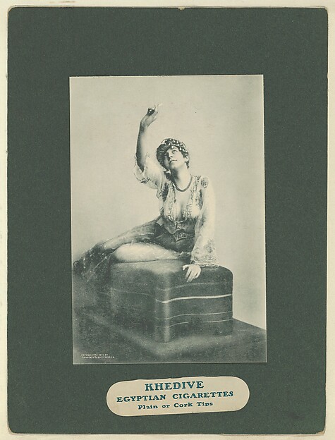 Plate 8, from Little Egypt Actresses series (T2), issued by Monopole Tobacco Works to promote Khedive Egyptian Cigarettes