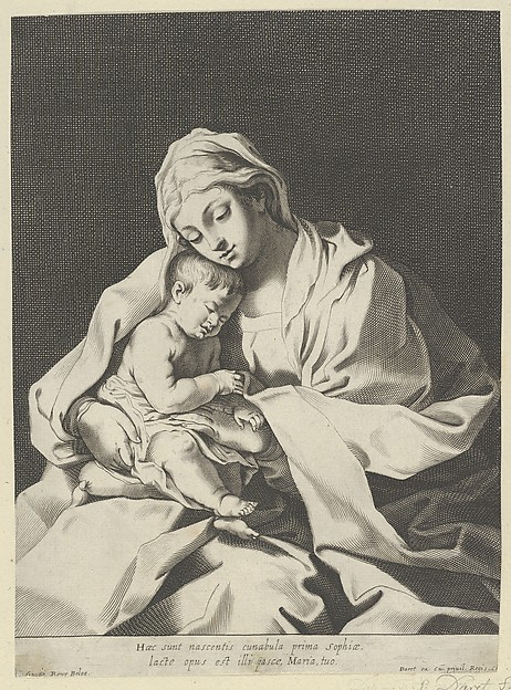 The Virgin holding the infant Christ on her lap, after Reni by Anonymous, 17th century