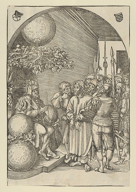 Christ before Herod, from "The Passion" by Lucas Cranach the Elder
