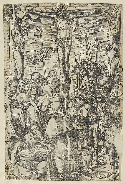 Two prints: The Crucifixion on recto and Christ Bearing the Cross on verso, from The Passion