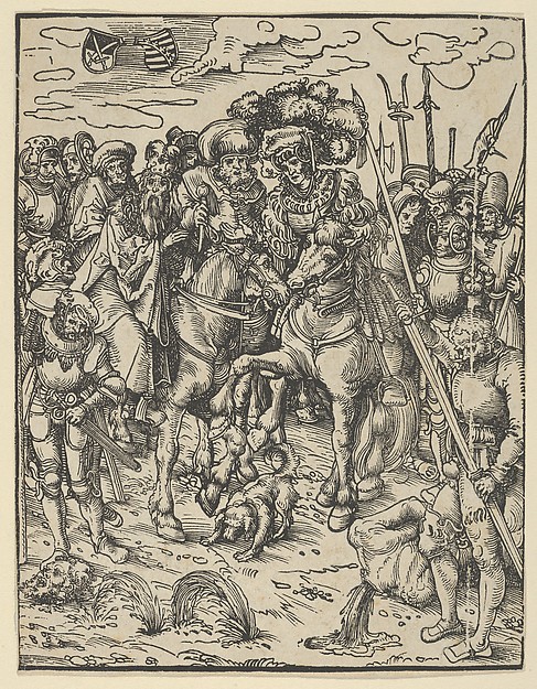 Reverse copy of The Martyrdom of St Paul from The Matyrdom of the Twelve Apostles by Lucas Cranach the Elder