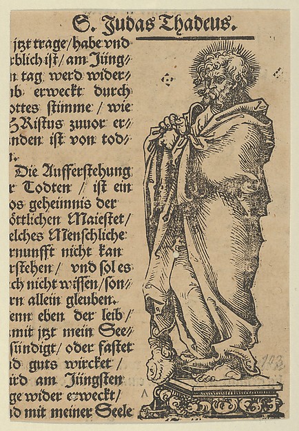 Silver Statuette of St. Jude, from the "Wittenberg Reliquaries" by Lucas Cranach the Elder, The Metropolitan Museum of Art