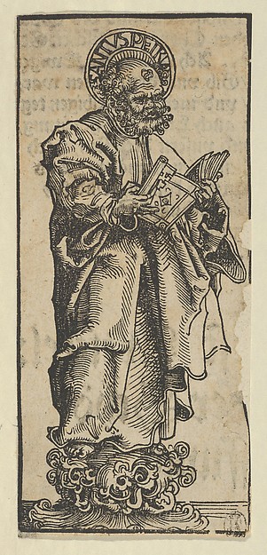 Silver Statuette of St. Peter, from the "Wittenberg Reliquaries" by Lucas Cranach the Elder