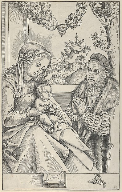 Frederick the Wise in Prayer before the Virgin and Child by Lucas Cranach the Elder